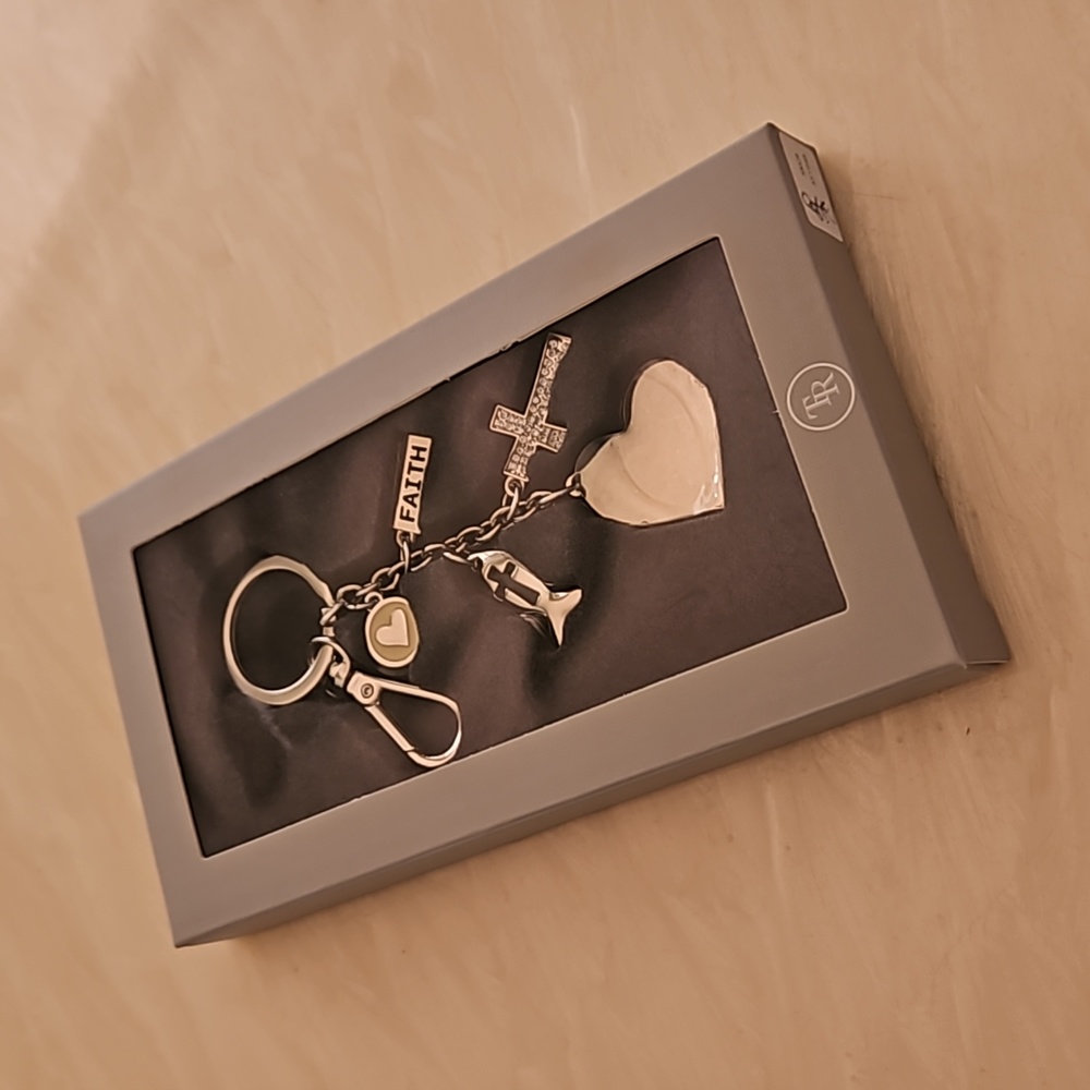 Keychain - Faith theme with charms by Things Remembered - Brand new in box